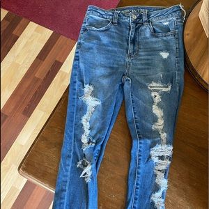 American Eagle ripped skinny jeans